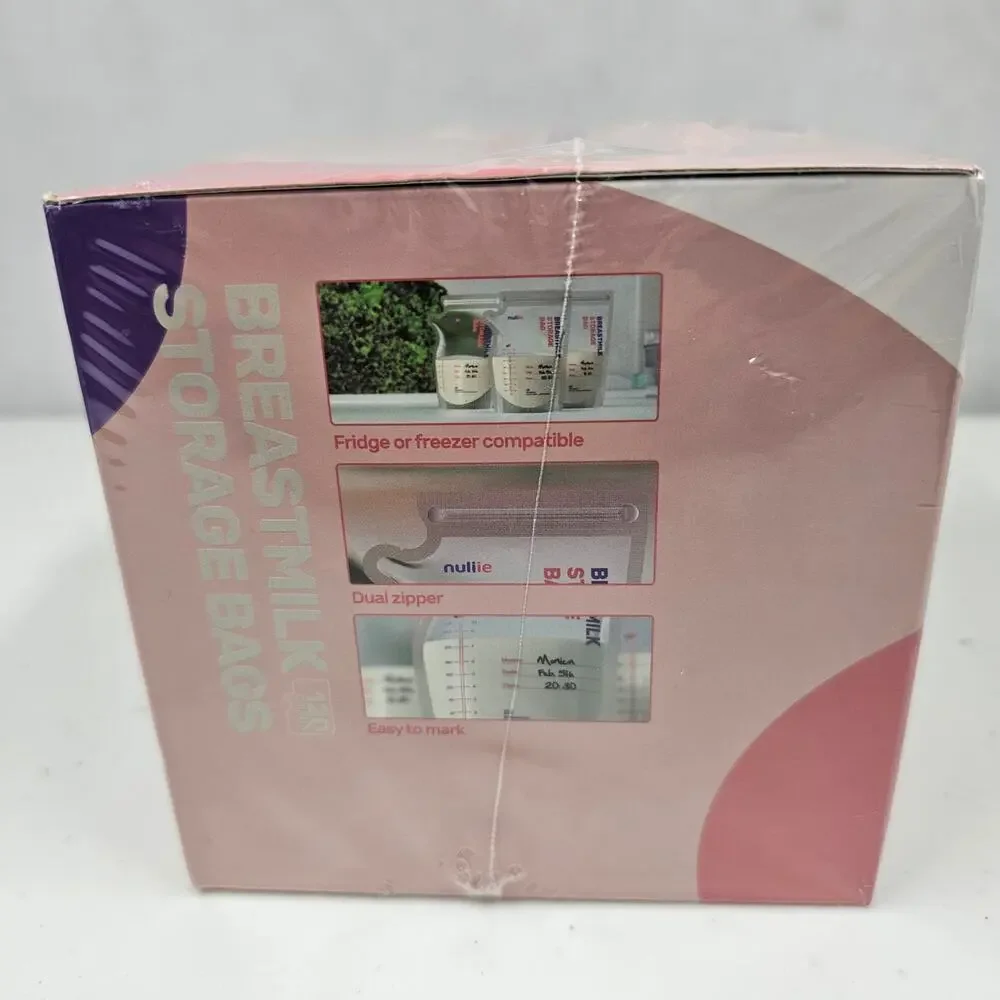 Nuliie 120 Pcs Breastmilk Storage Bags BPA-Free, 8oz/240ml